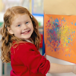 Child painting